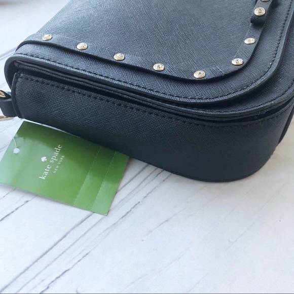 New Kate Spade Saffiano Leather Crossbody Jeweled - Picture 3 of 7